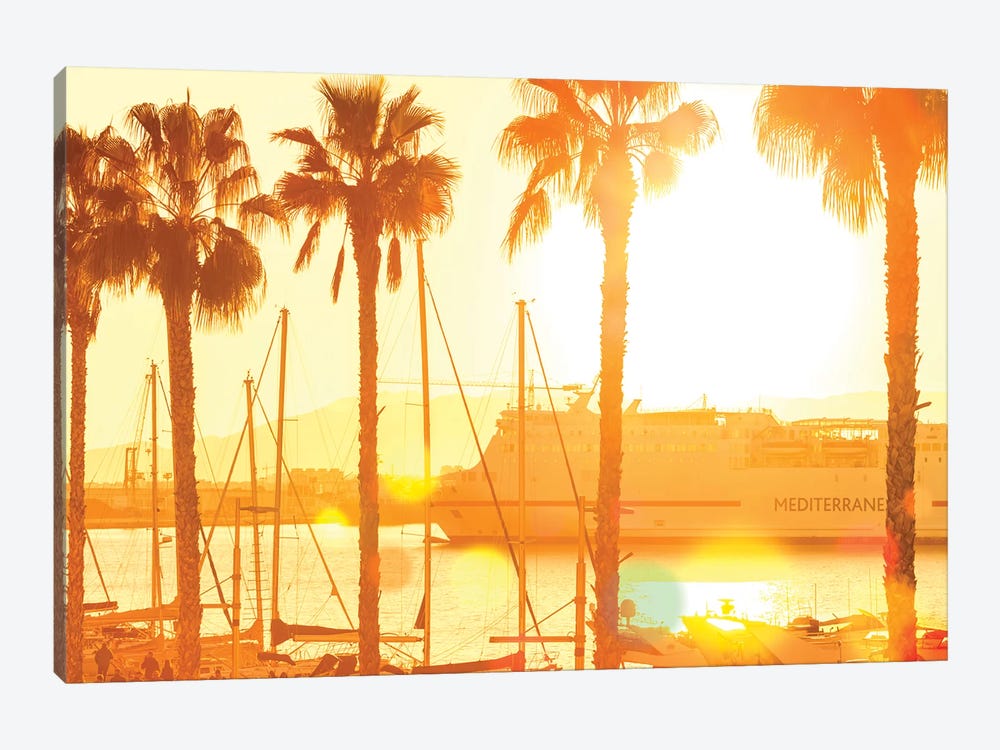 The Marina At Sunset by Beli 1-piece Canvas Print