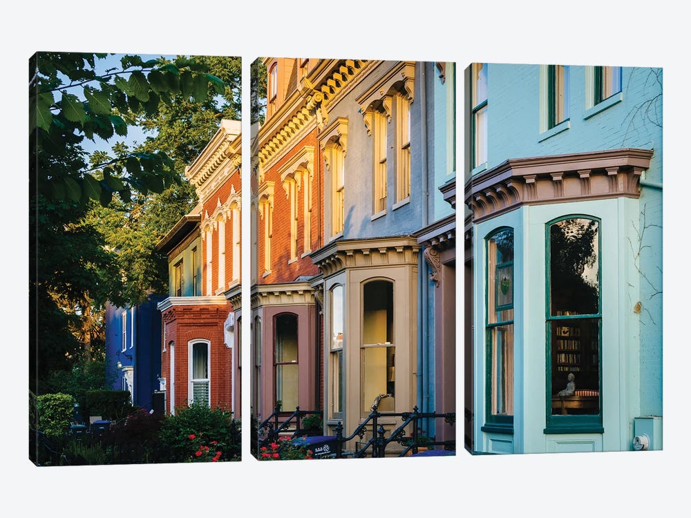 Independence Avenue, Capitol Hill by Jon Bilous 3-piece Canvas Print