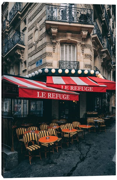 Le Refuge, Montmartre Canvas Art Print - Restaurant & Diner Art