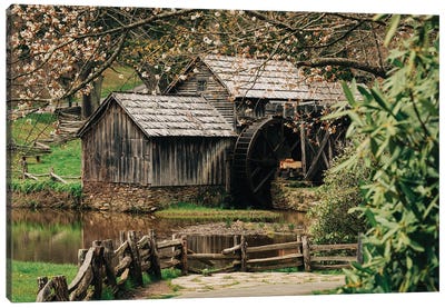 Mabry Mill, Blue Ridge Parkway II Canvas Art Print - Watermill & Windmill Art