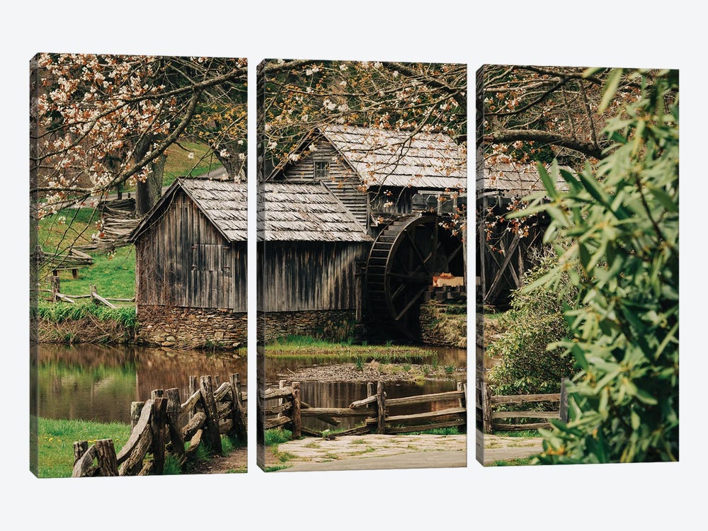 Mabry Mill, Blue Ridge Parkway II by Jon Bilous 3-piece Canvas Art Print