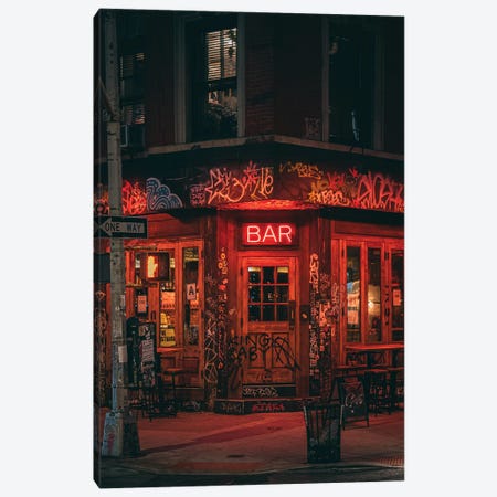 Bar, East Village Canvas Print #BLJ12} by Jon Bilous Canvas Wall Art