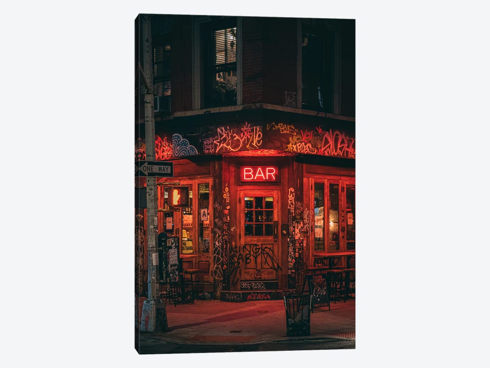 Bar, East Village by Jon Bilous 1-piece Canvas Artwork