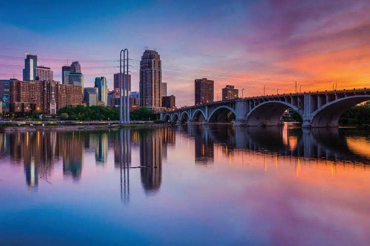 Minneapolis Sunset by Jon Bilous wall art