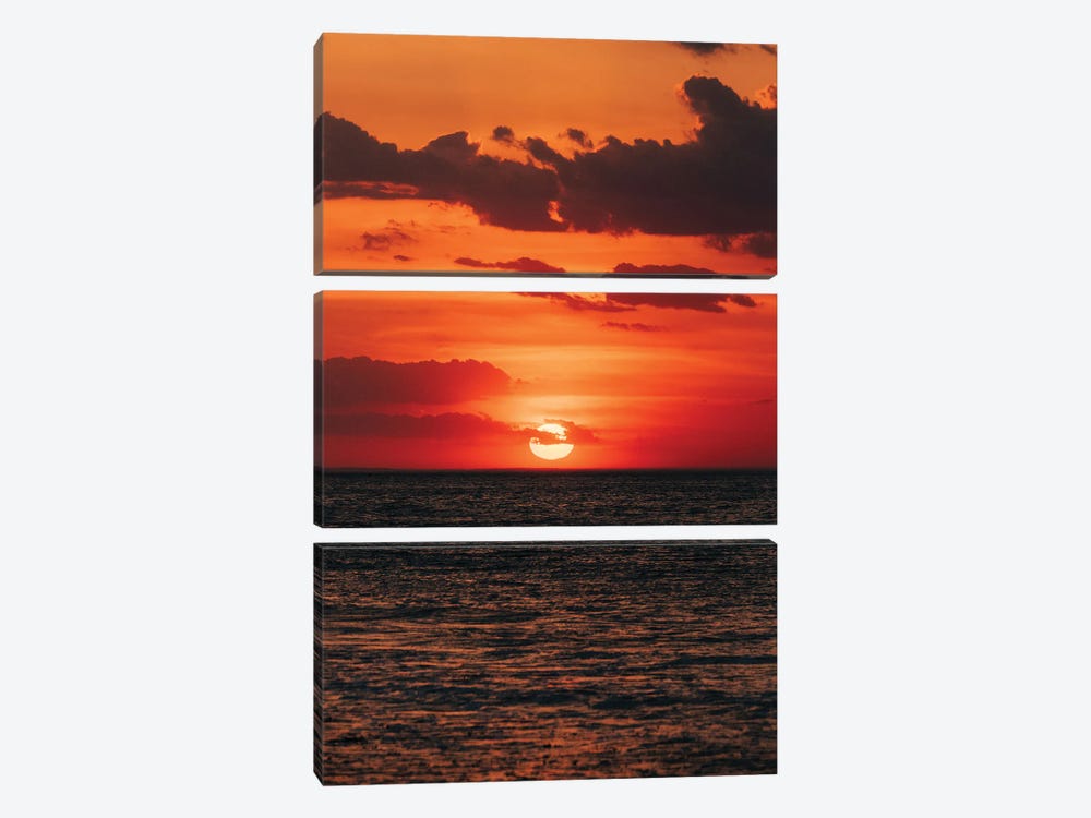 Montauk Point Sunset I by Jon Bilous 3-piece Canvas Art