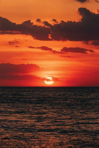 Large Coastal Art - Canvas Prints: Montauk Point Sunset I by Jon Bilous