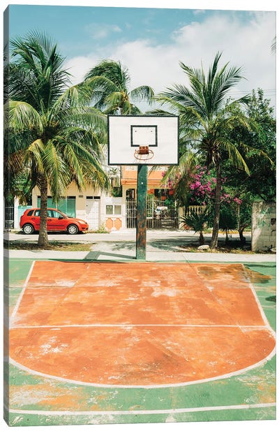 Basketball, Isla Mujeres I Canvas Art Print - Basketball Art