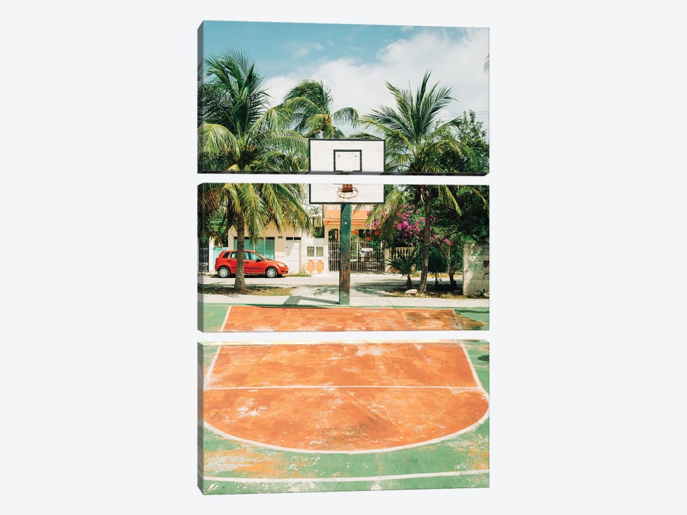Basketball, Isla Mujeres I by Jon Bilous 3-piece Canvas Wall Art