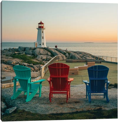 Peggy's Cove Lighthouse Canvas Art Print - Nova Scotia