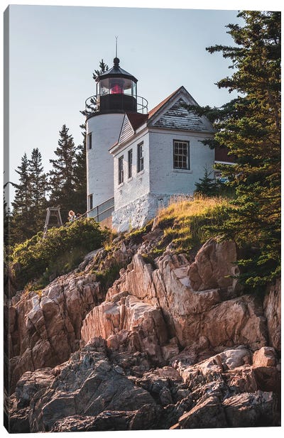 Bass Harbor Lighthouse III Canvas Art Print - Cliff Art