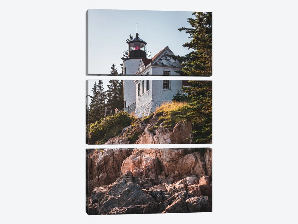 Bass Harbor Lighthouse III by Jon Bilous 3-piece Canvas Print