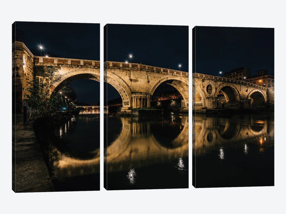 Ponte Sisto I by Jon Bilous 3-piece Canvas Artwork