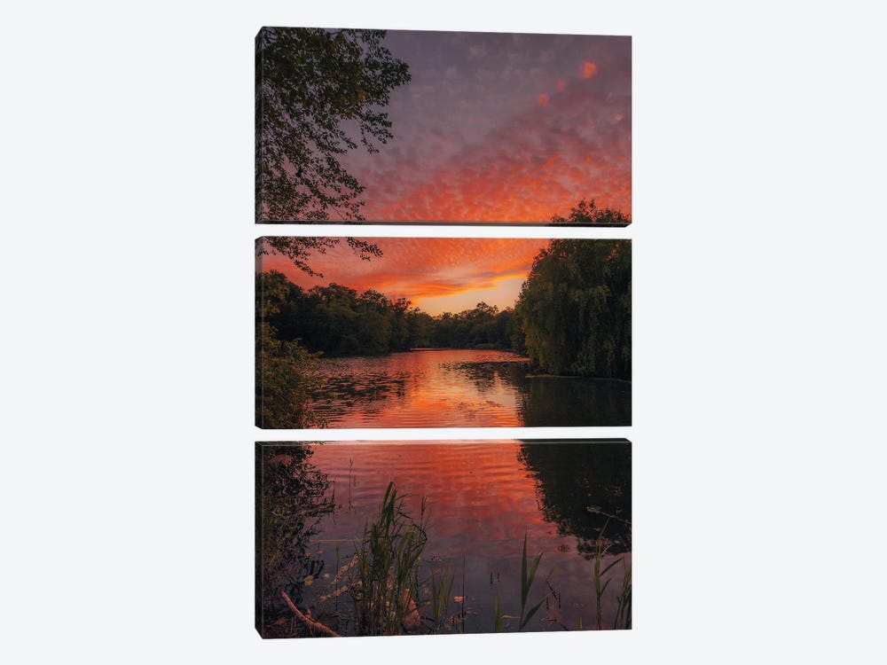 Prospect Park Sunset I by Jon Bilous 3-piece Canvas Artwork