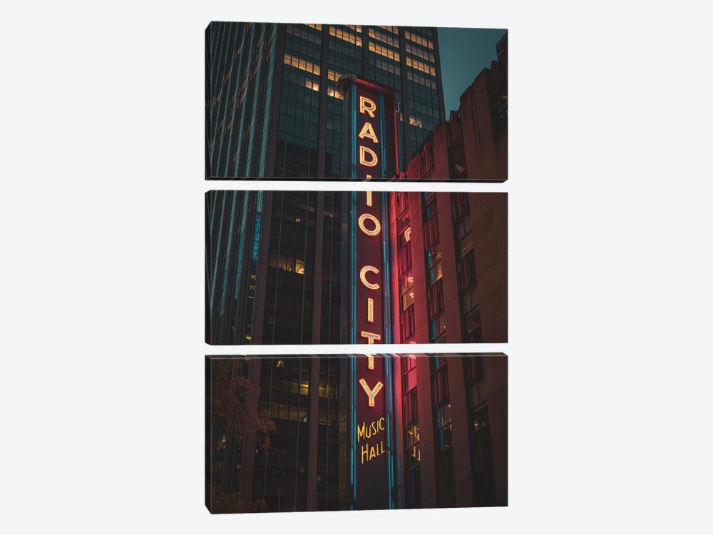 Radio City by Jon Bilous 3-piece Canvas Print