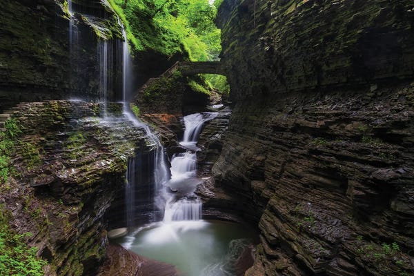 Canvas Print: Rainbow Falls, Watkins Glen by Jon Bilous