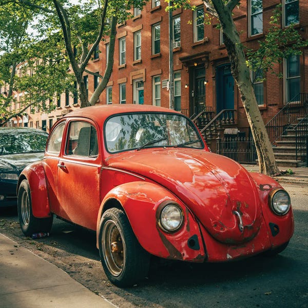 Volkswagen: Red Beetle, Carroll Gardens by Jon Bilous
