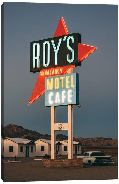 Roy's On Route 66, Amboy III Canvas Art Print - Jon Bilous