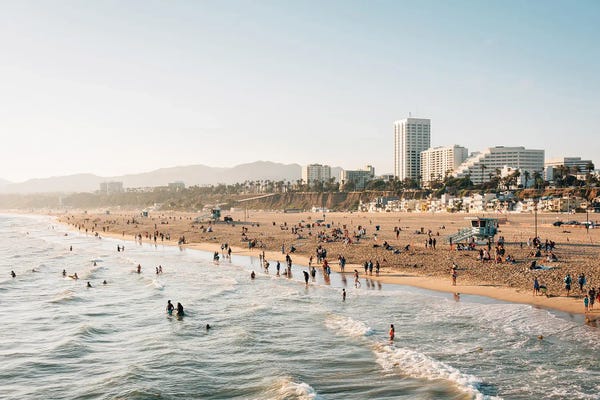 Large Photography - Canvas Prints: Santa Monica Summer by Jon Bilous