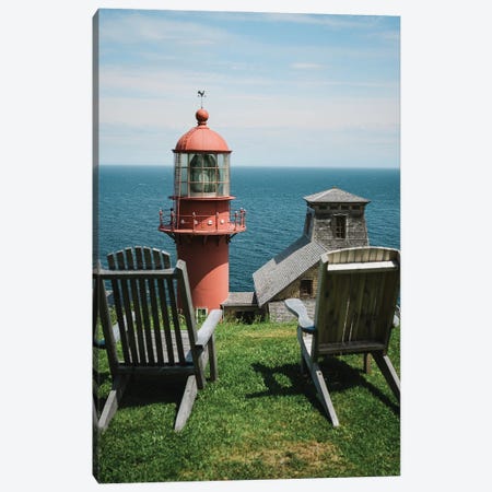 Sitting At Pointe-à-la-Renommée Lighthouse II Canvas Print #BLJ176} by Jon Bilous Canvas Art