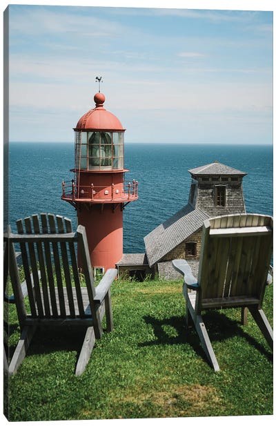 Sitting At Pointe-à-la-Renommée Lighthouse II Canvas Art Print - Quebec Art