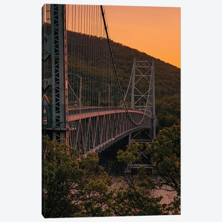 Bear Mountain Bridge Sunset Canvas Print #BLJ17} by Jon Bilous Art Print