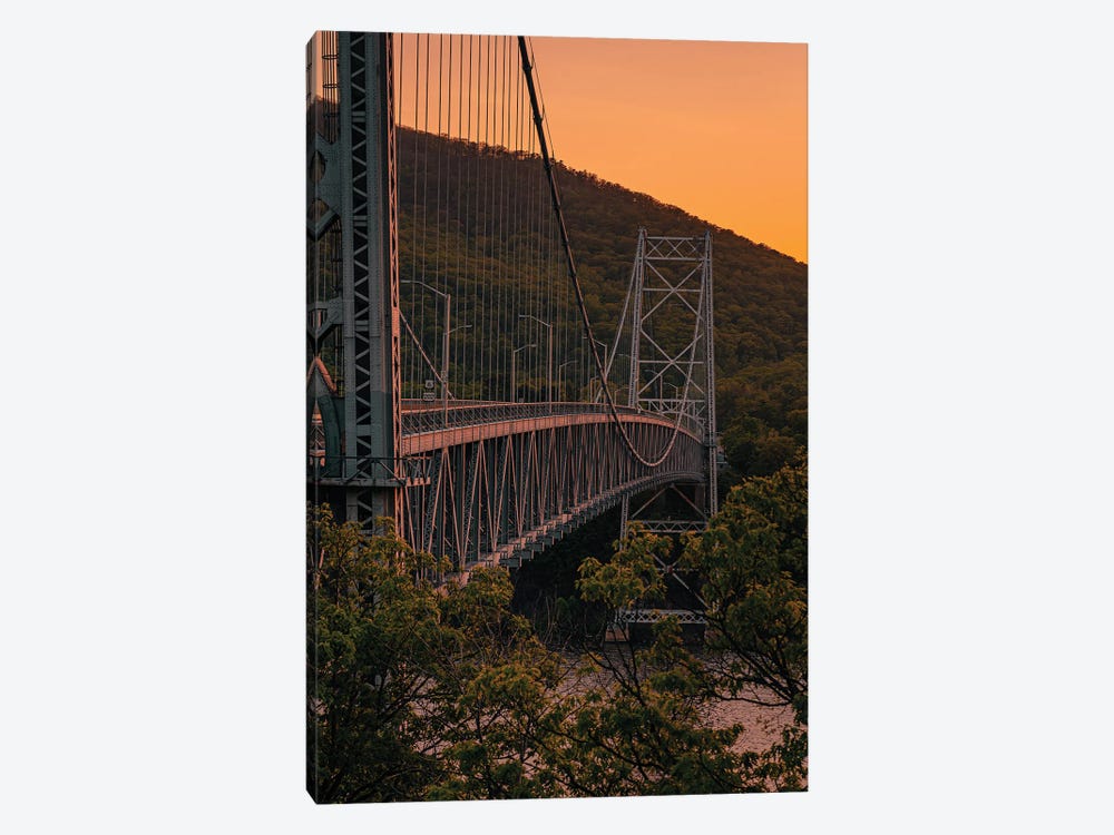 Bear Mountain Bridge Sunset by Jon Bilous 1-piece Canvas Print