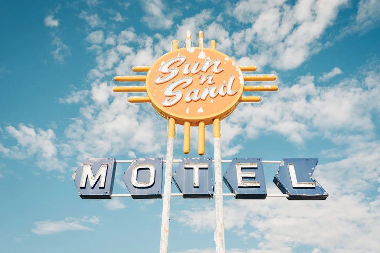 Sun N' Sand Motel, Route 66 by Jon Bilous wall art
