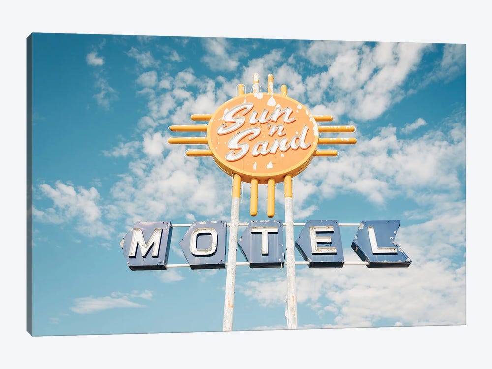Sun N' Sand Motel, Route 66 by Jon Bilous 1-piece Canvas Print