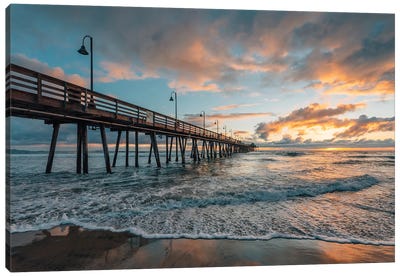 Sunset, Imperial Beach I Canvas Art Print - Dock & Pier Art