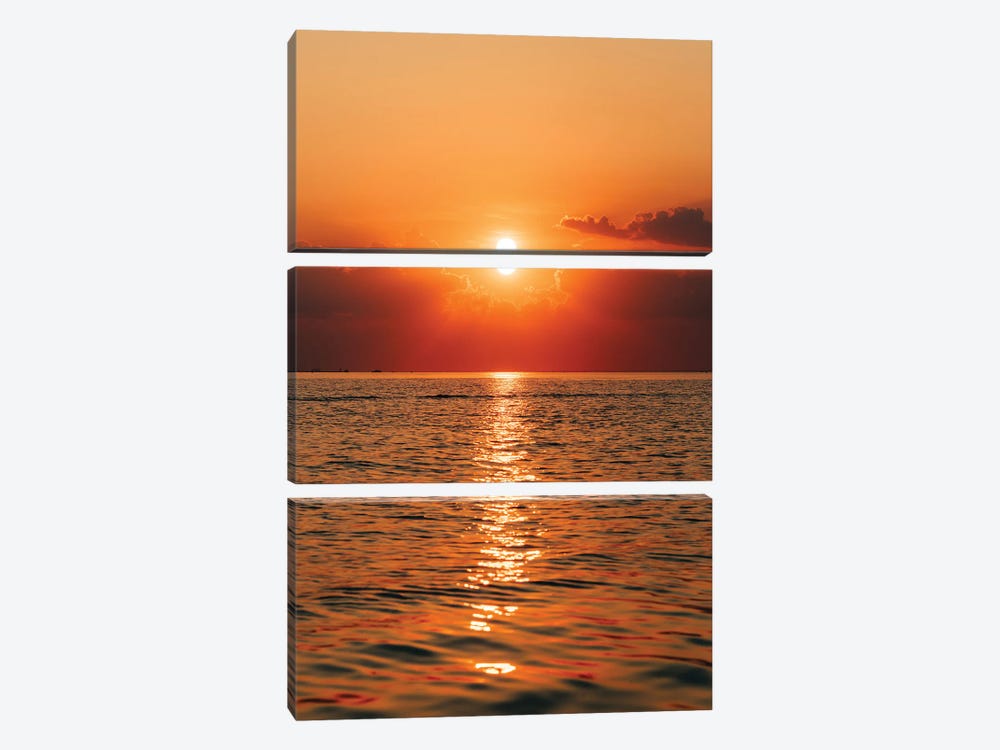Sunset, Sandy Hook I by Jon Bilous 3-piece Canvas Print