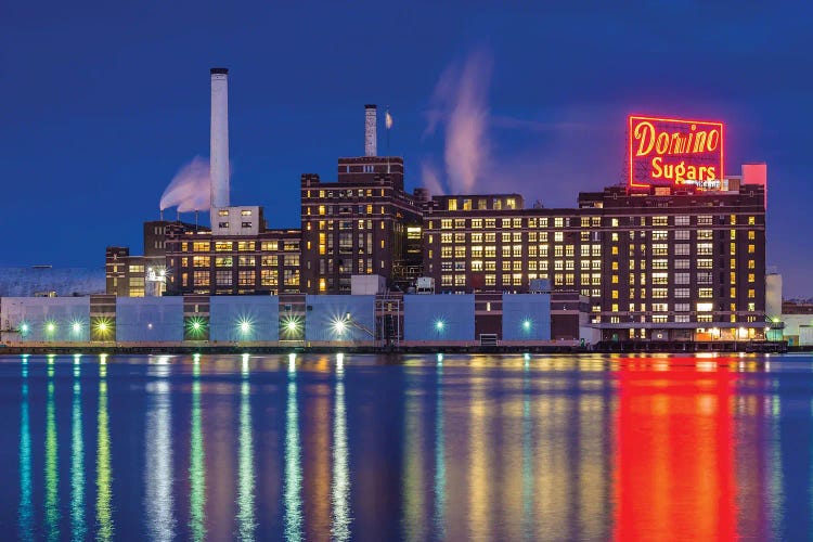 The Domino Sugars Factory by Jon Bilous wall art