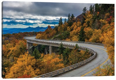 Through Blue Ridge Canvas Art Print - Mountains Scenic Photography