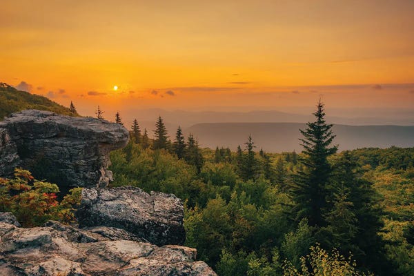 Large Photography - Canvas Prints: Bear Rocks Sunrise I by Jon Bilous