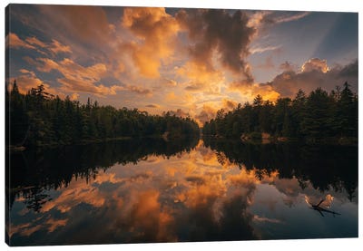Horseshoe Lake Sunset II Canvas Art Print - Jon Bilous