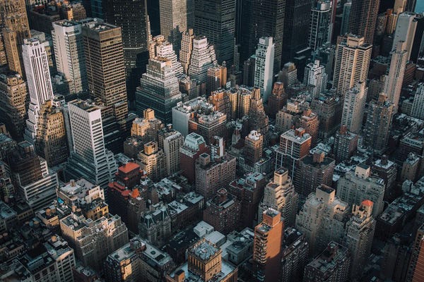 Canvas Print: Bird's Eye Midtown II by Jon Bilous