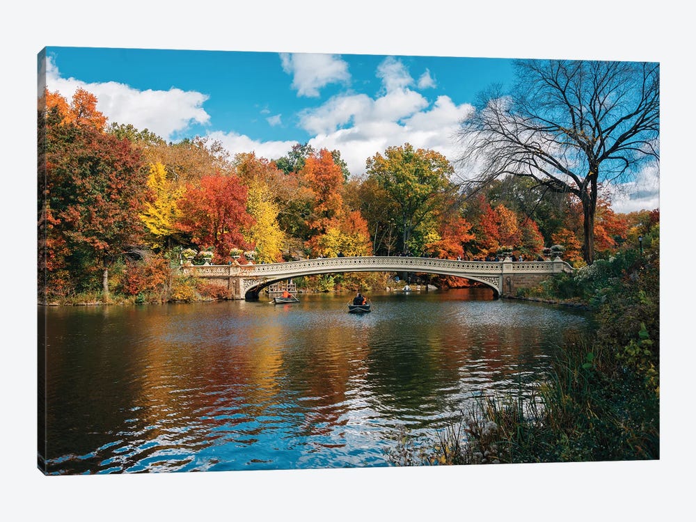Bow Bridge Autumn I by Jon Bilous 1-piece Canvas Print