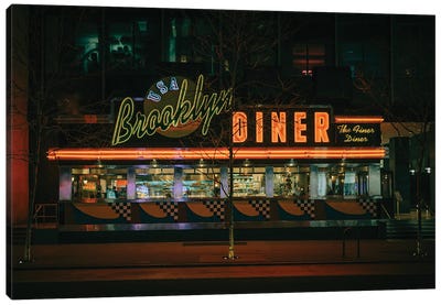 Brooklyn Diner USA Canvas Art Print - Jon Bilous
