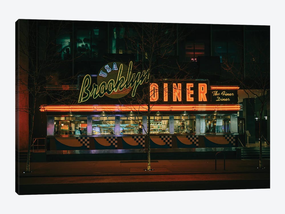 Brooklyn Diner USA by Jon Bilous 1-piece Canvas Print