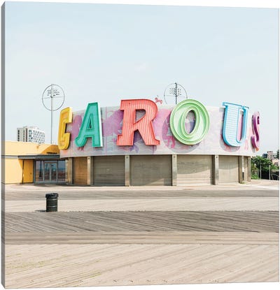 Carousel, Coney Island III Canvas Art Print - Signs