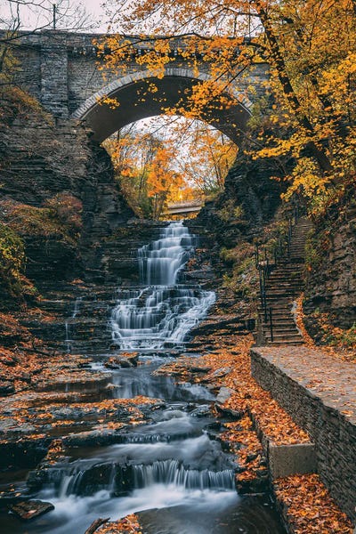 Canvas Print: Cascadilla Gorge by Jon Bilous