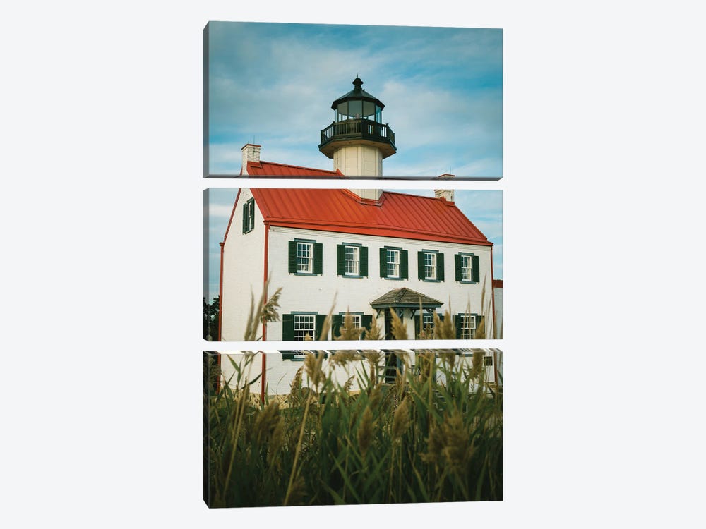 East Point Lighthouse, New Jersey by Jon Bilous 3-piece Canvas Print