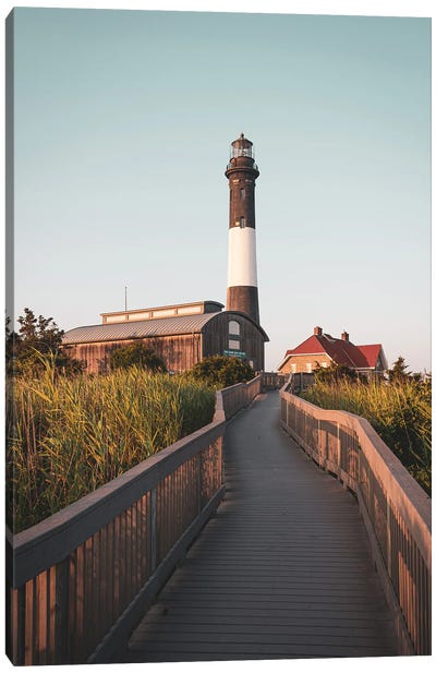 Fire Island Lighthouse Canvas Art Print - Nautical Scenic Photography