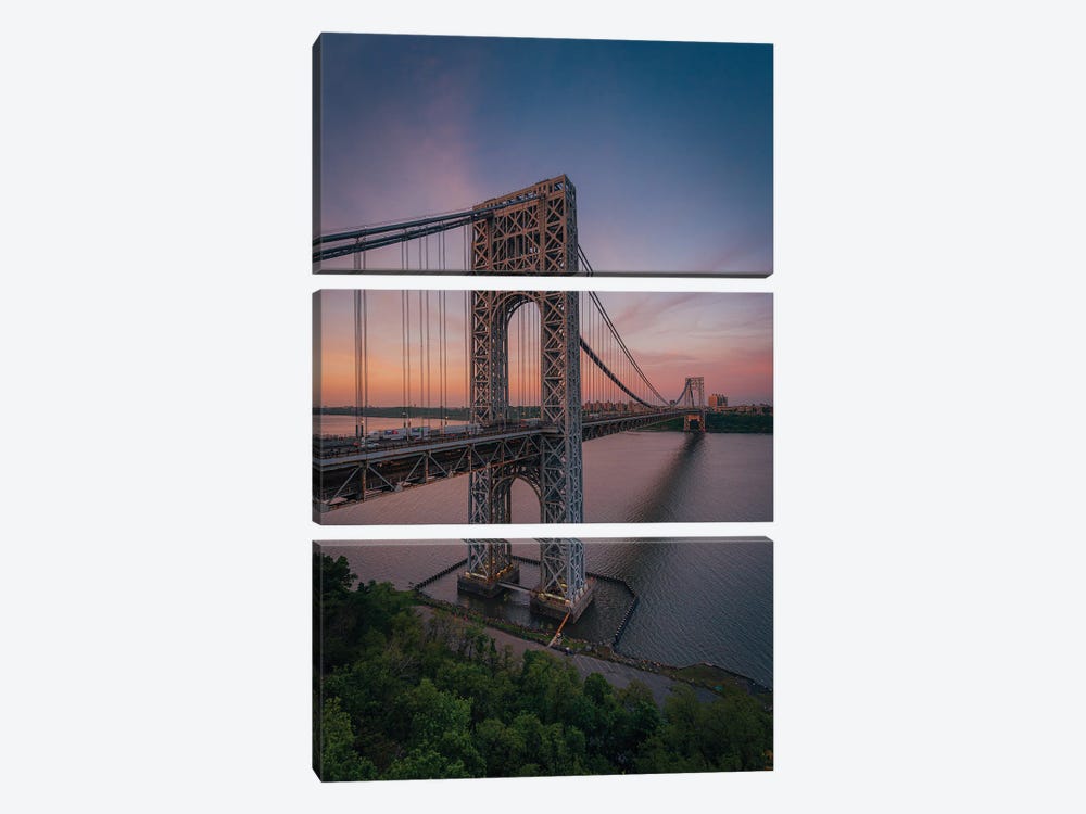 George Washington Bridge by Jon Bilous 3-piece Canvas Art