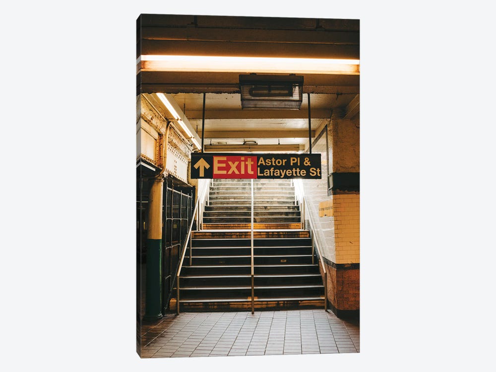 Astor Place Subway Exit by Jon Bilous 1-piece Canvas Print