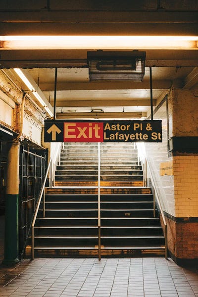 Canvas Print: Astor Place Subway Exit by Jon Bilous