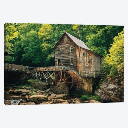 Glade Creek Grist Mill, Babcock State Park II Canvas Print #BLJ90} by Jon Bilous Canvas Art