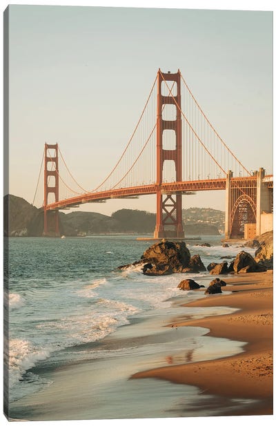Golden Gate From Marshall's Beach I Canvas Art Print - Golden Gate Bridge