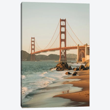 Golden Gate From Marshall's Beach I Canvas Print #BLJ91} by Jon Bilous Canvas Artwork