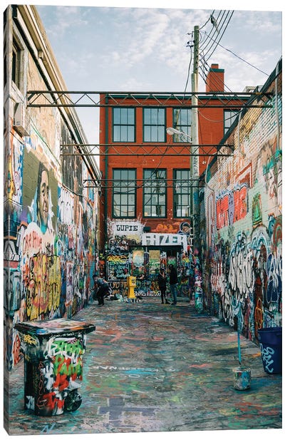 Graffiti Alley, Baltimore Canvas Art Print - 3-Piece Street Art