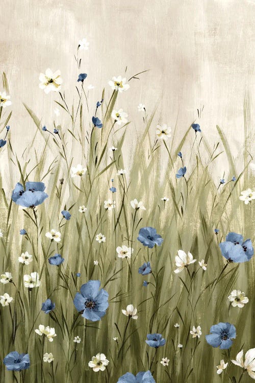 Blue Blossoms In Gentle Meadow